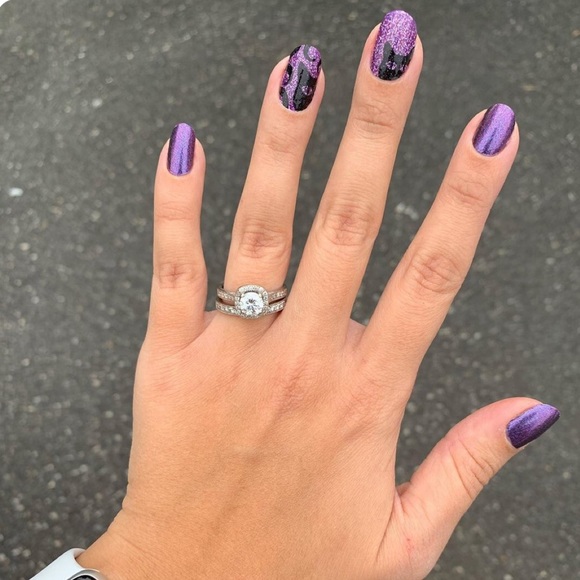 *Retired* Color Street: Cat’s All Folks | Halloween Purple Glitter Black Sparkle - Picture 2 of 13